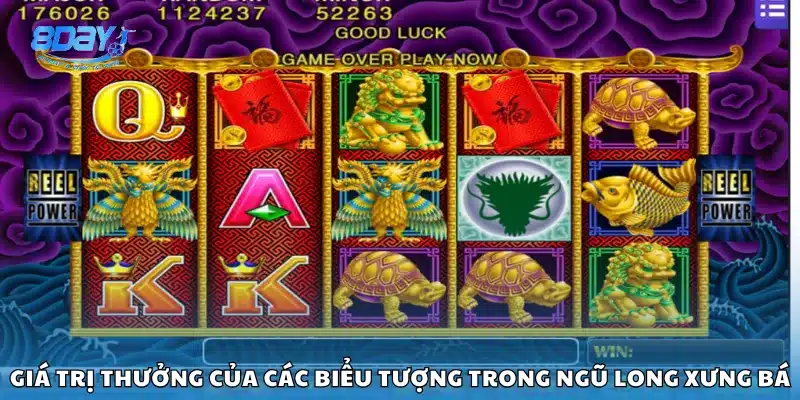 Giá trị thưởng của các biểu tượng trong Ngũ Long Xưng Bá