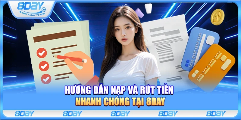 Hướng dẫn nạp và rút tiền nhanh chóng tại 8Day
